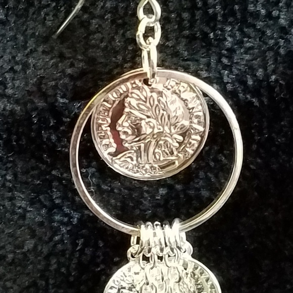 Silver Dangle Earrings - Picture 4 of 4